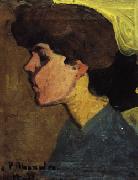 Amedeo Modigliani Head of a Woman in Profile oil
